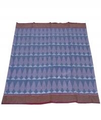 Gray and maroon sambalpuri handloom cotton saree