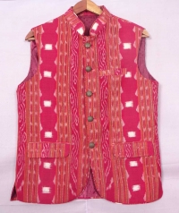 Red sambalpuri cotton jacket