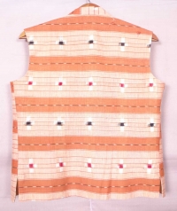 Cantaloupe orange sambalpuri cotton jacket