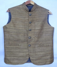 Umber brown tussar jacket