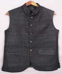 Black tussar jacket