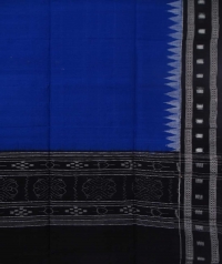 Navy blue black sambalpuri handloom cotton dupatta