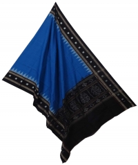 Blue black sambalpuri handloom cotton dupatta