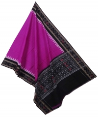 Purple black sambalpuri handloom cotton dupatta