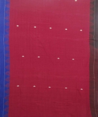 Maroon black kotpad handloom saree