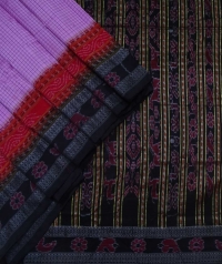 Ultra pink and black new sambalpuri silk saree