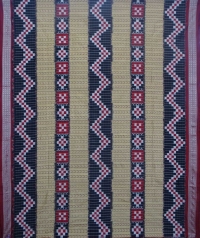 Tortilla and maroon  sambalpuri silk saree