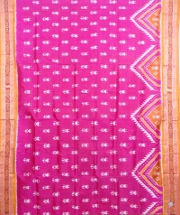 Purple and yellow khandua  silk saree