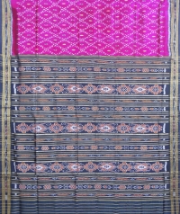 Purple and black khandua  silk saree