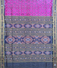 Purple and black khandua  silk saree