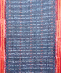 Yale blue and red  khandua silk sare