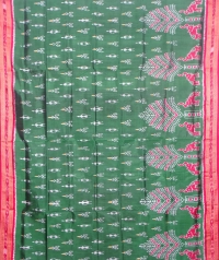 Green and maroon khandua silk saree