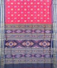 Red and black khandua silk saree