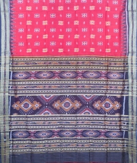 Red and black khandua silk saree