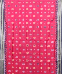 Red and black khandua silk saree