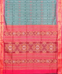 Green and red khandua  silk saree