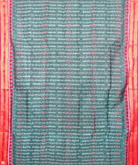 Green and red khandua  silk saree