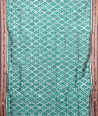 Green and black khandua silk saree