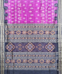 Purple and black khandua silk saree