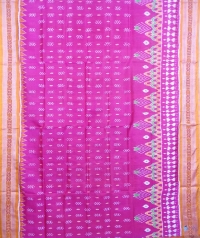 Purple and yellow khandua silk saree