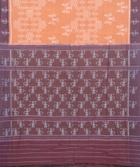 Brown and coffee sambalpuri handloom cotton saree