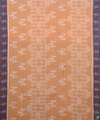 Brown and coffee sambalpuri handloom cotton saree