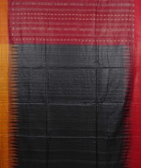 Aegean & yellow handwoven tussar silk saree  