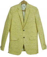 Yellow men tussar blazer