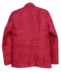 Red men tussar blazer