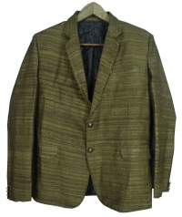 Dark brown men tussar blazer