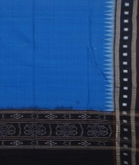 Blue and black sambalpuri handwoven cotton dupatta