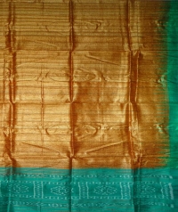 Yam orange and green handwoven tussar dupatta