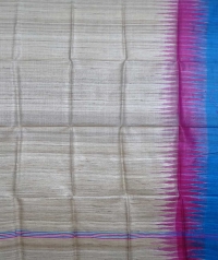 Beige handwoven tussar dupatta