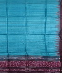 Blue handwoven tussar dupatta