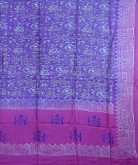 Violet & pink handwoven tussar dupatta