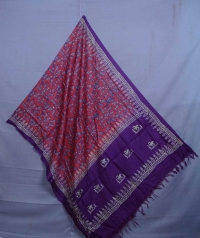 Violet & Pink handwoven tussar dupatta