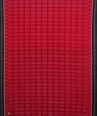 Red and black handwoven sambalpuri cotton saree