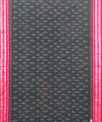Green and red sambalpuri handloom cotton saree