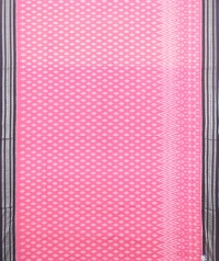 Pink and black sambalpuri handloom cotton saree