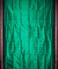 Green blue handwoven bomkai silk saree