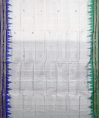 Offwhite handwoven khandua silk saree