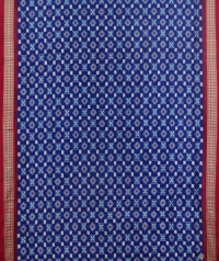 Blue maroon handwoven sambalpuri silk saree