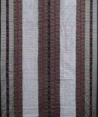 Offwhite black handwoven sambalpuri silk saree