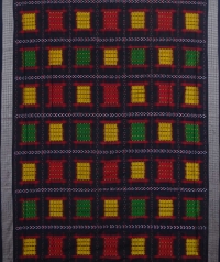 Multicolour handwoven sambalpuri silk saree