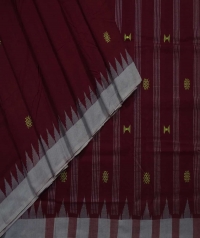 Maroon handwoven kotpad saree