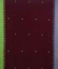 Maroon handwoven kotpad saree