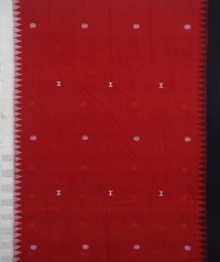 Brick red handwoven kotpad saree