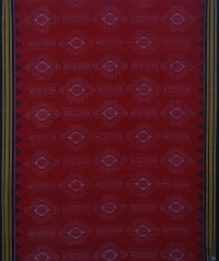 Red maroon handwoven sambalpuri cotton saree