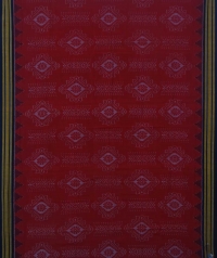 Red maroon handwoven sambalpuri cotton saree