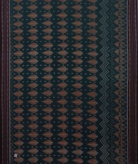Green black handwoven sambalpuri cotton saree